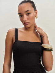 Reformation Everett Linen Dress - Black