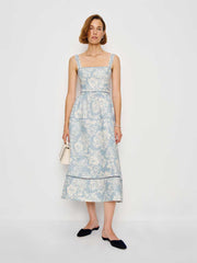 Reformation Everett Linen Dress - Porcelain