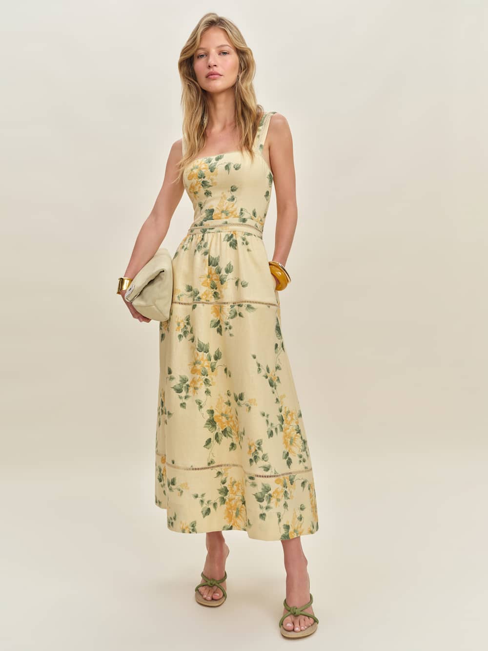 Reformation Everett Linen Dress - Radiance