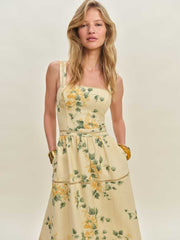 Reformation Everett Linen Dress - Radiance