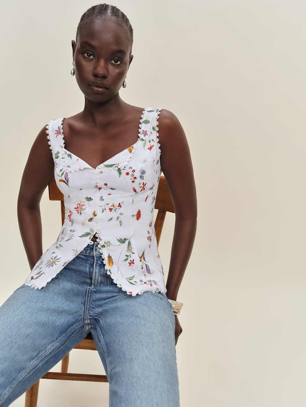 Reformation Viola Linen Top - Corsini