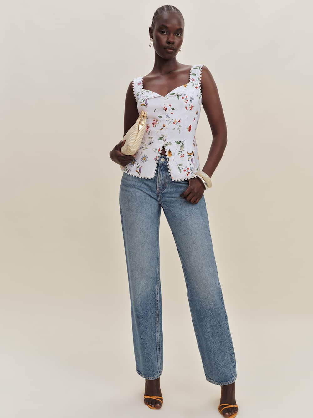 Reformation Viola Linen Top - Corsini