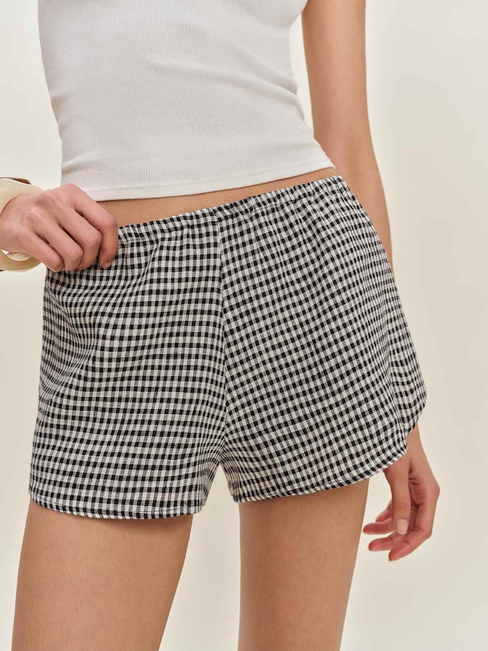 Reformation Tiffie Linen Short - Remy Check
