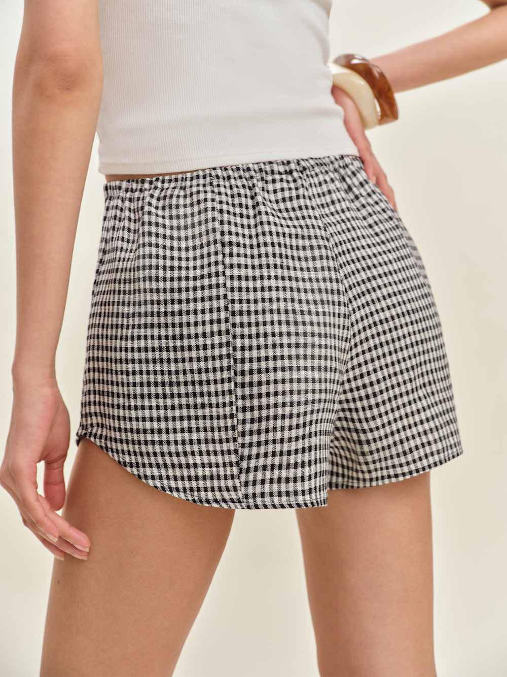 Reformation Tiffie Linen Short - Remy Check