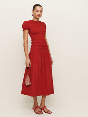 Reformation Kiria Dress - Lipstick