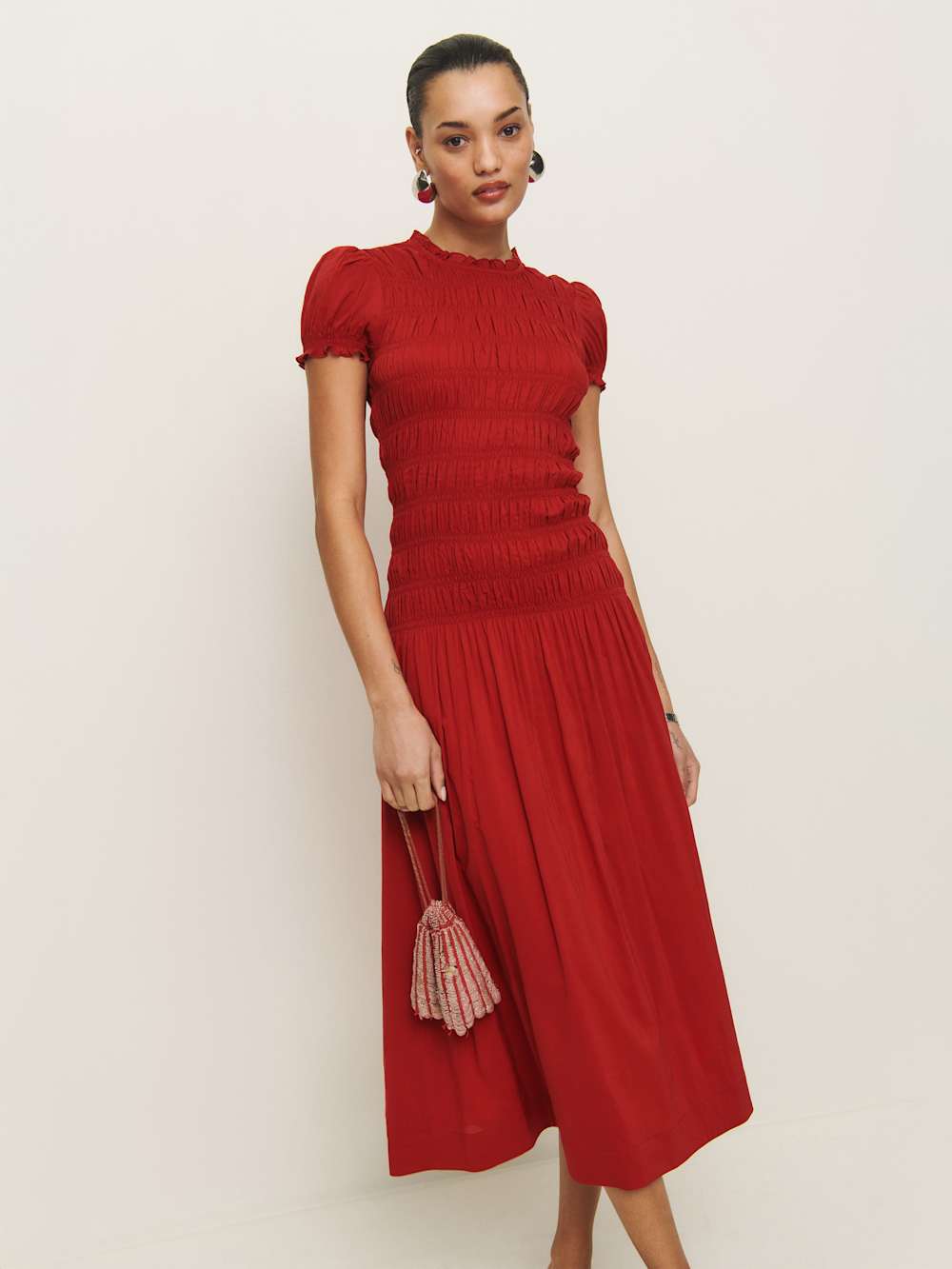Reformation Kiria Dress - Lipstick