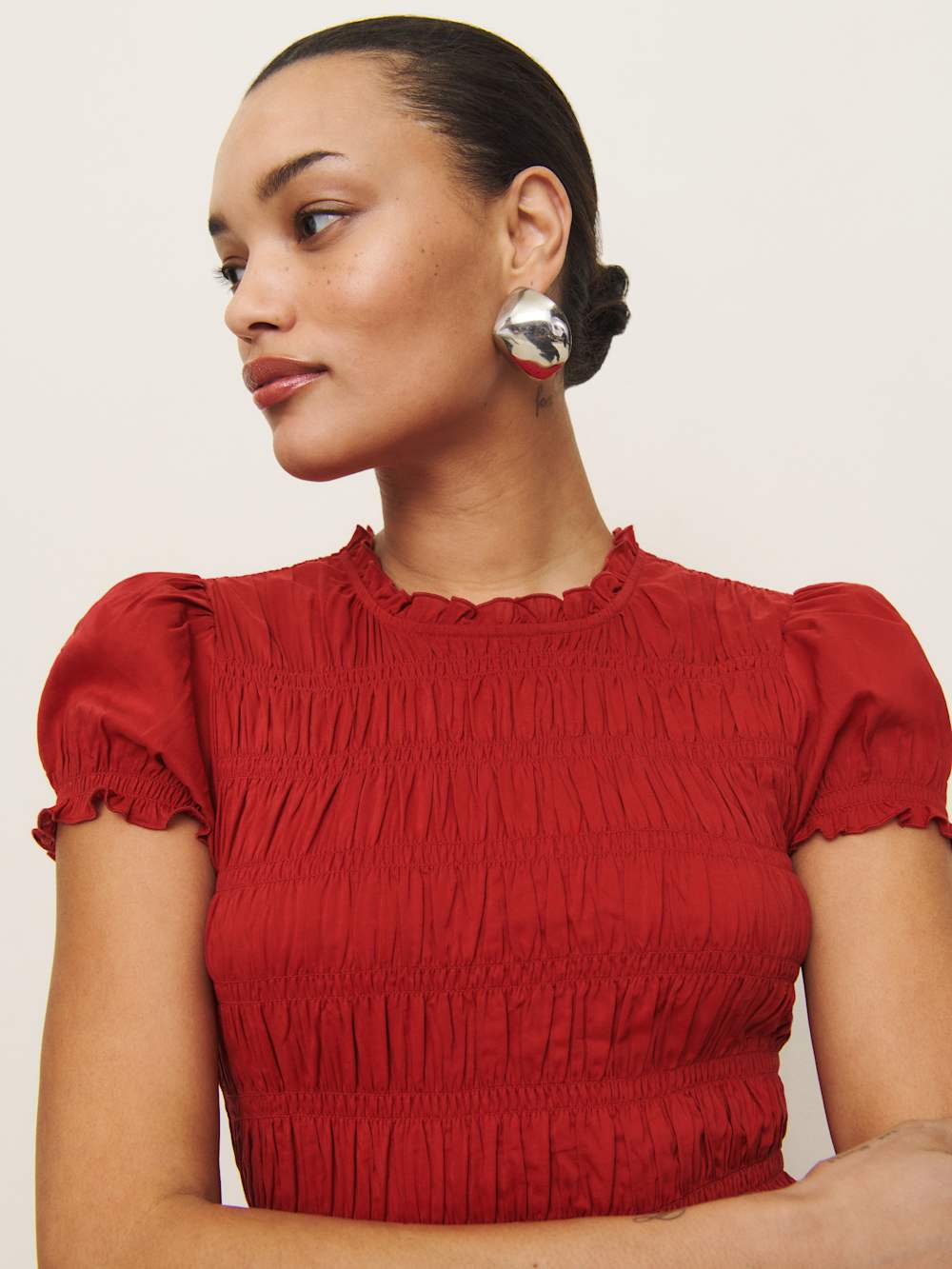 Reformation Kiria Dress - Lipstick