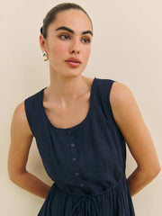 Reformation Lonnie Dress - Navy