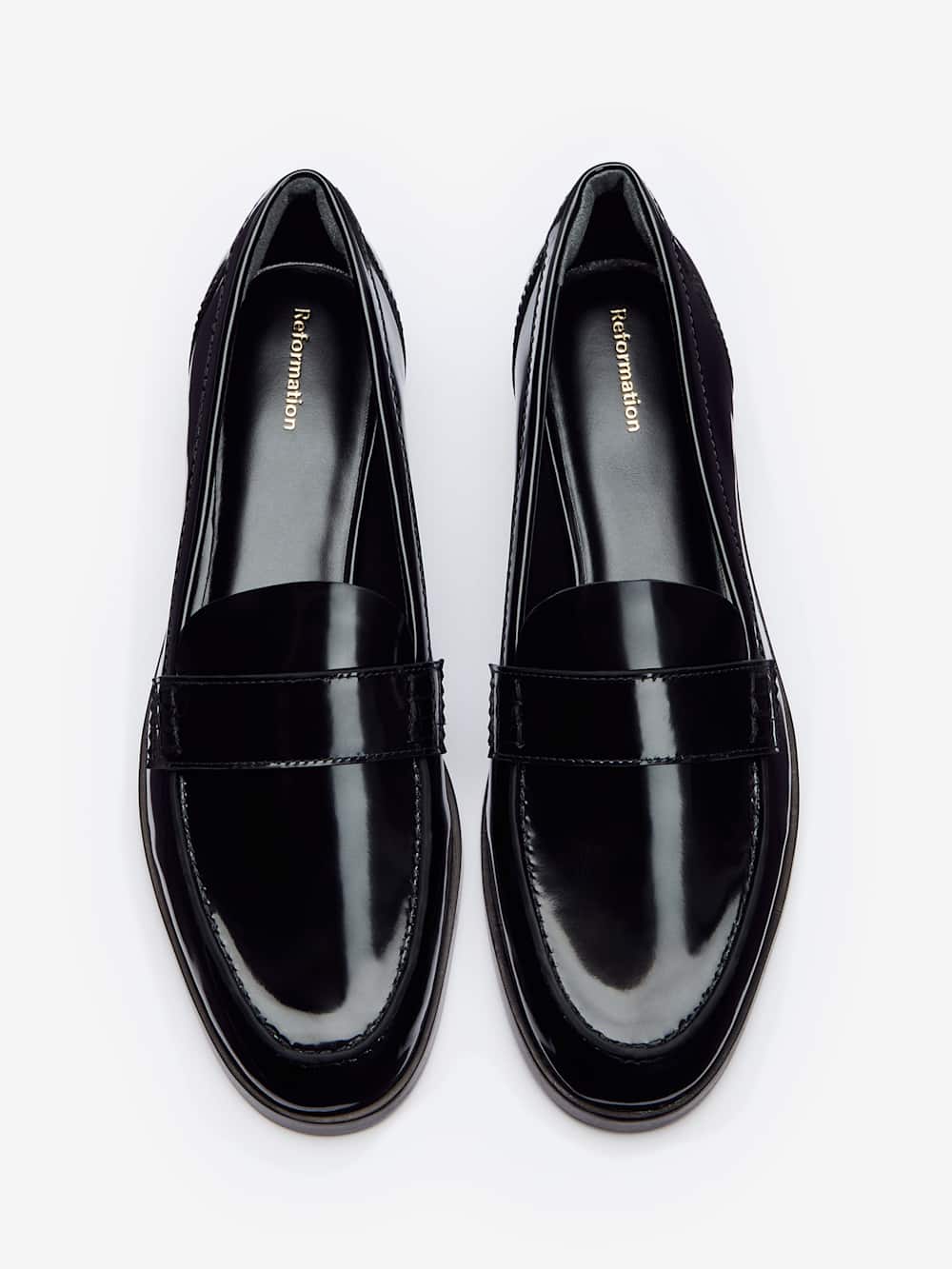 Reformation Kaylee Loafer - Black Leather