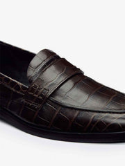 Reformation Kaylee Loafer - Dark Chocolate Croc
