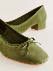 Reformation Terry Ballet Pump - Avocado Suede