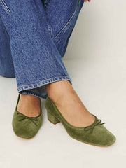 Reformation Terry Ballet Pump - Avocado Suede