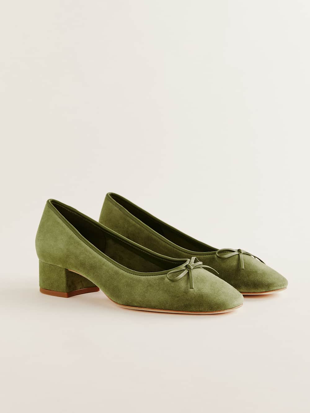 Reformation Terry Ballet Pump - Avocado Suede