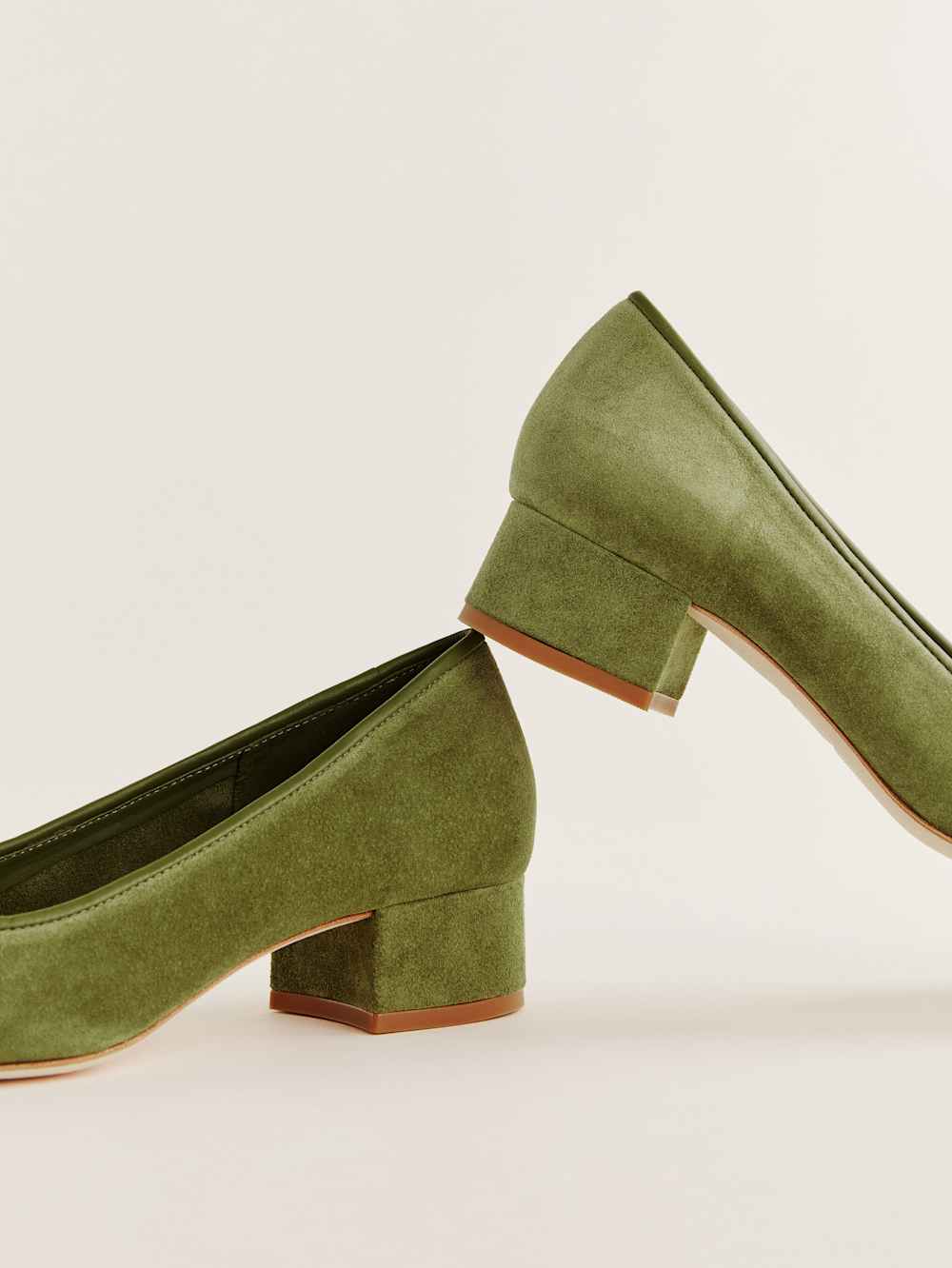 Reformation Terry Ballet Pump - Avocado Suede