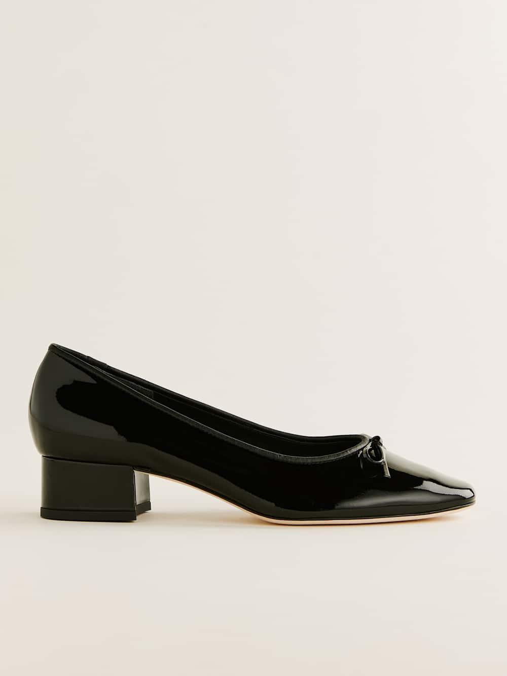 Reformation Terry Ballet Pump - Black Patent