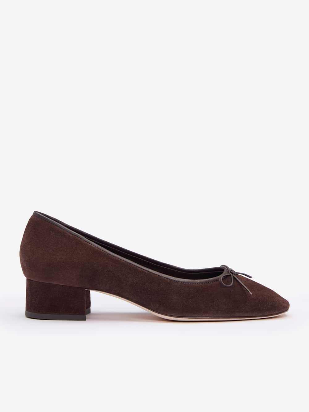 Reformation Terry Ballet Pump - Espresso Suede