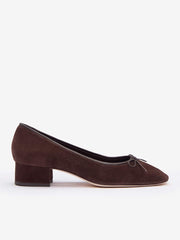 Reformation Terry Ballet Pump - Espresso Suede