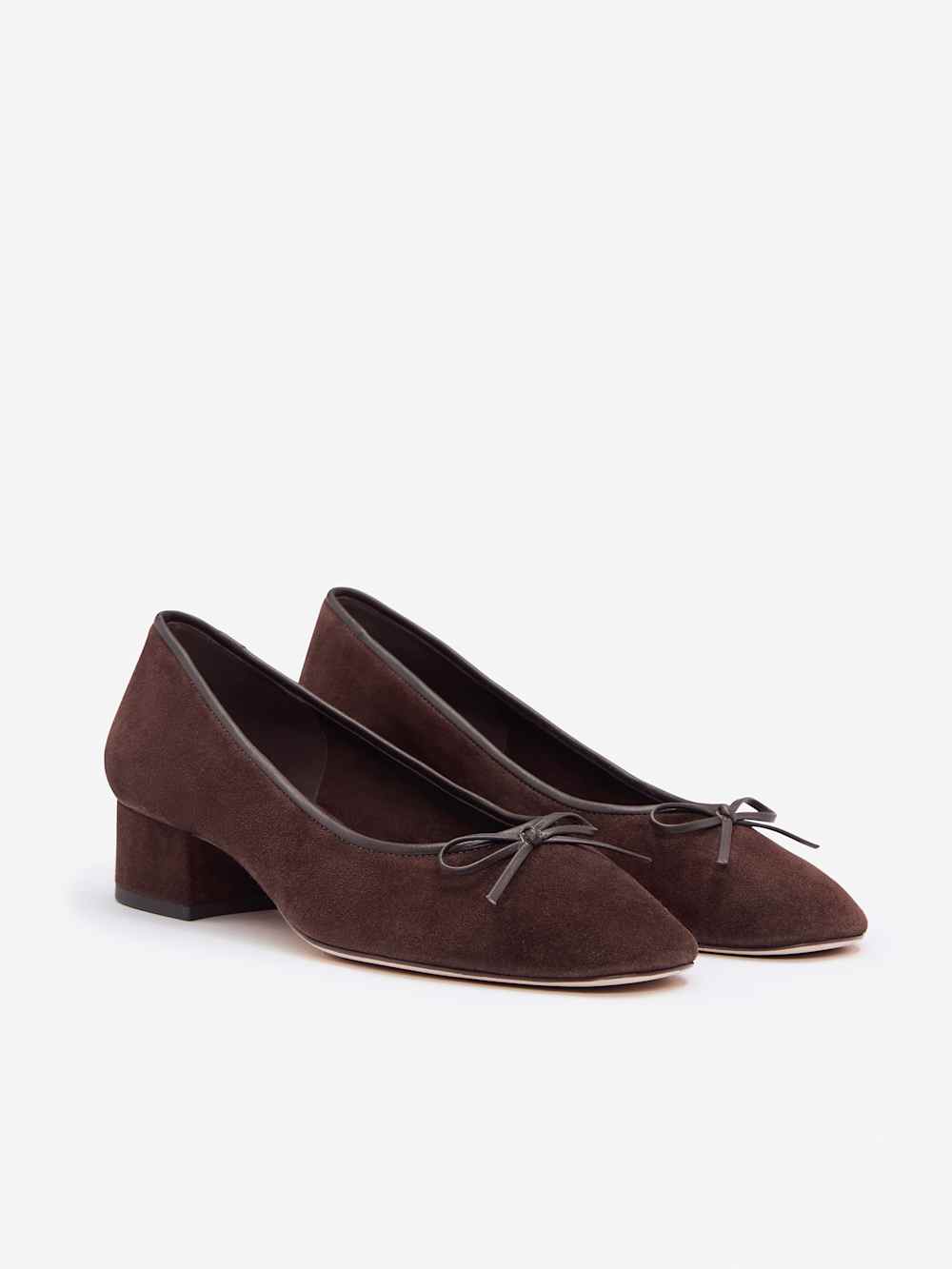 Reformation Terry Ballet Pump - Espresso Suede