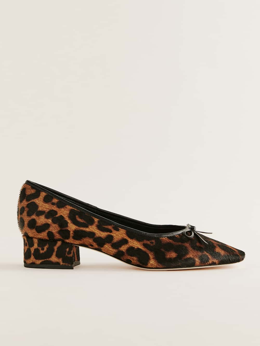 Reformation Terry Ballet Pump - Leopard Haircalf