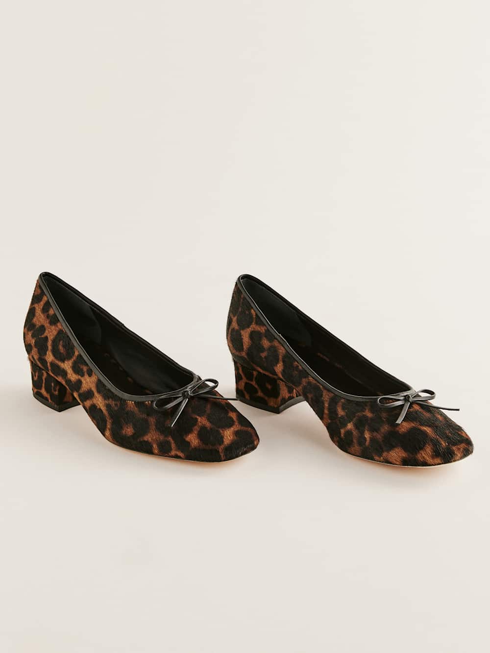 Reformation Terry Ballet Pump - Leopard Haircalf