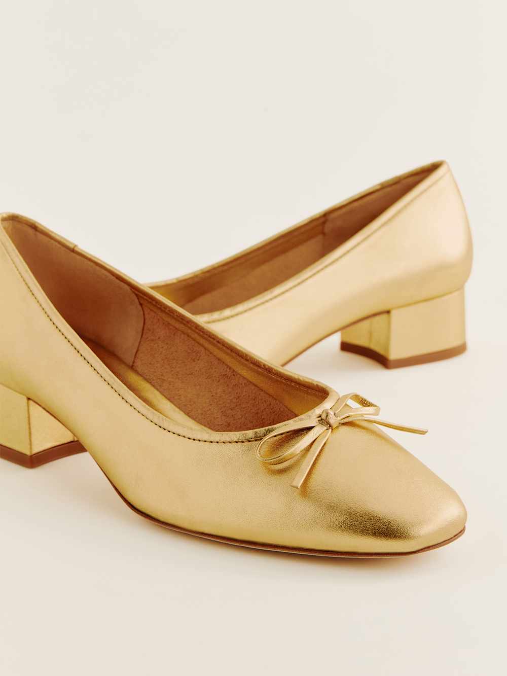 Reformation Terry Ballet Pump - Vintage Gold