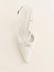 Reformation Patty Slingback Heel - White Patent