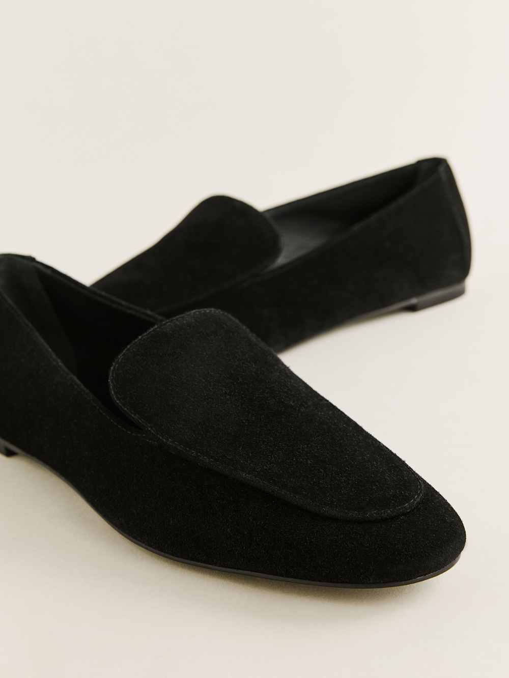 Reformation Kat Soft Loafer - Black Suede