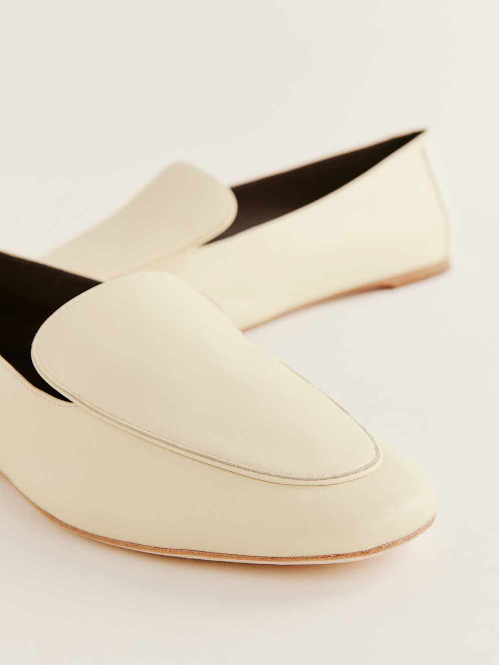 Reformation Kat Soft Loafer - Cream Puff Leather