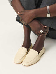 Reformation Kat Soft Loafer - Cream Puff Leather