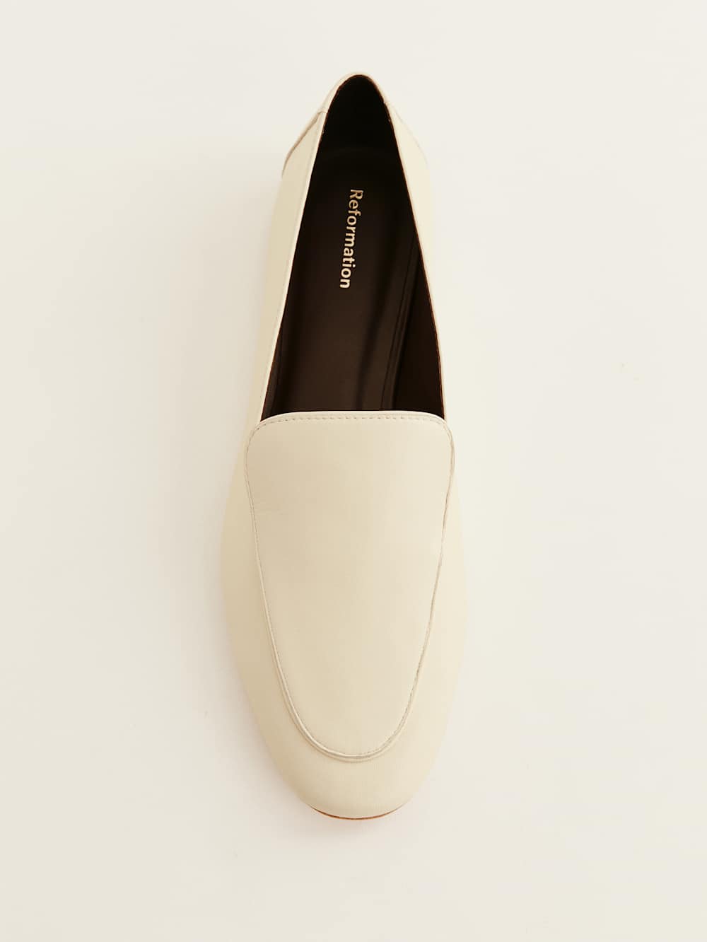 Reformation Kat Soft Loafer - Cream Puff Leather