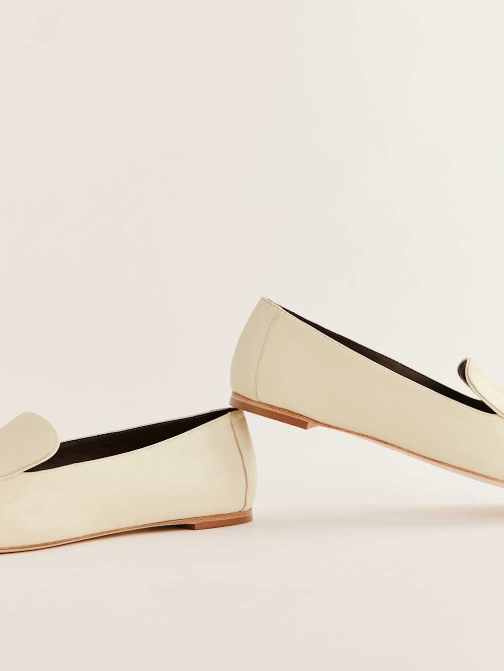 Reformation Kat Soft Loafer - Cream Puff Leather