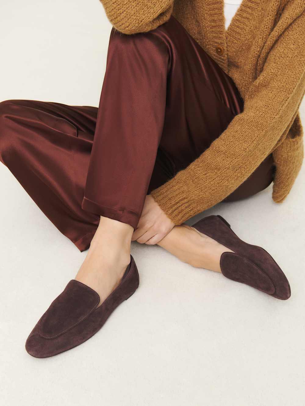 Reformation Kat Soft Loafer - Espresso Suede