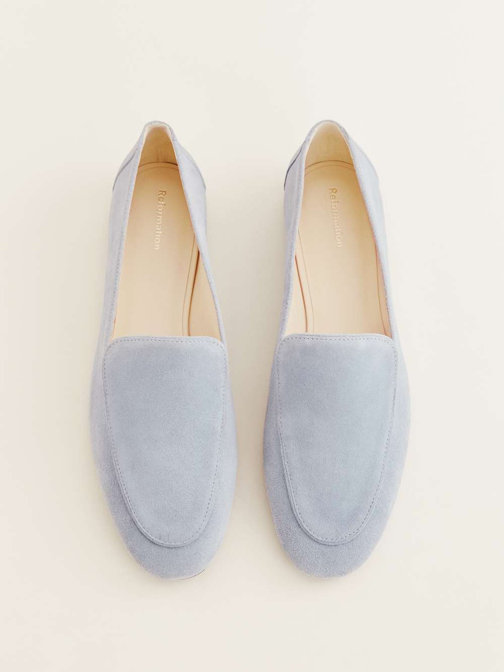 Reformation Kat Soft Loafer - Mist Suede