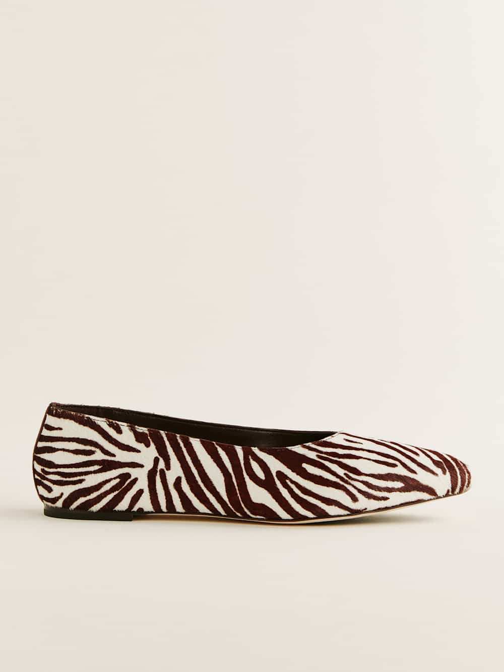 Reformation Maren Ballet Flat - Zebra Haircalf