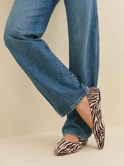 Reformation Maren Ballet Flat - Zebra Haircalf