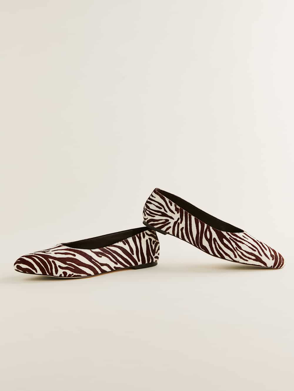 Reformation Maren Ballet Flat - Zebra Haircalf