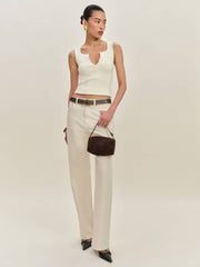 Reformation Rylie Cotton Sweater Tank - Fior Di Latte