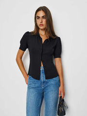Reformation Elani Top - Pitch Black