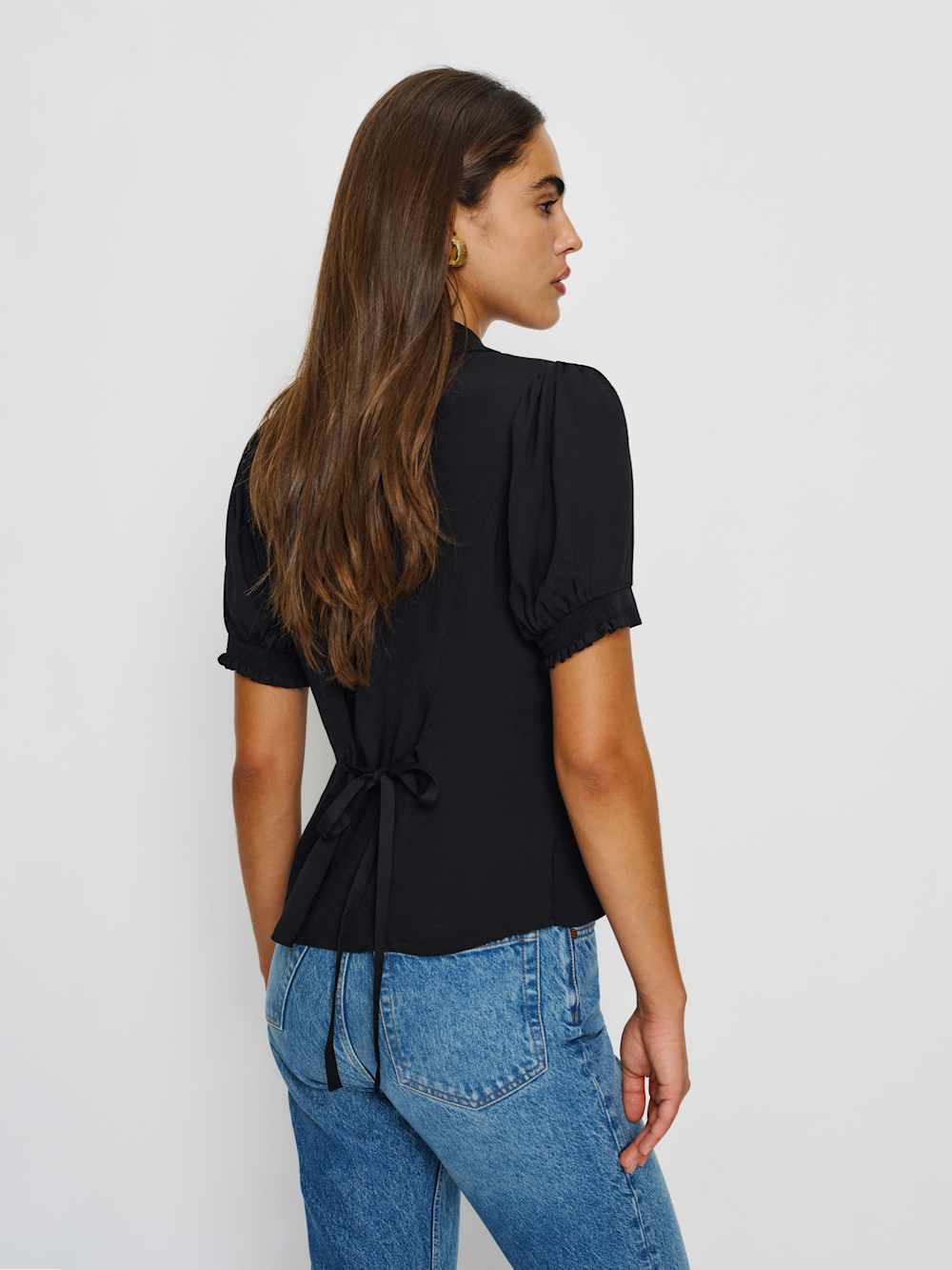 Reformation Elani Top - Pitch Black