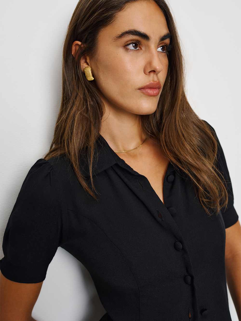 Reformation Elani Top - Pitch Black
