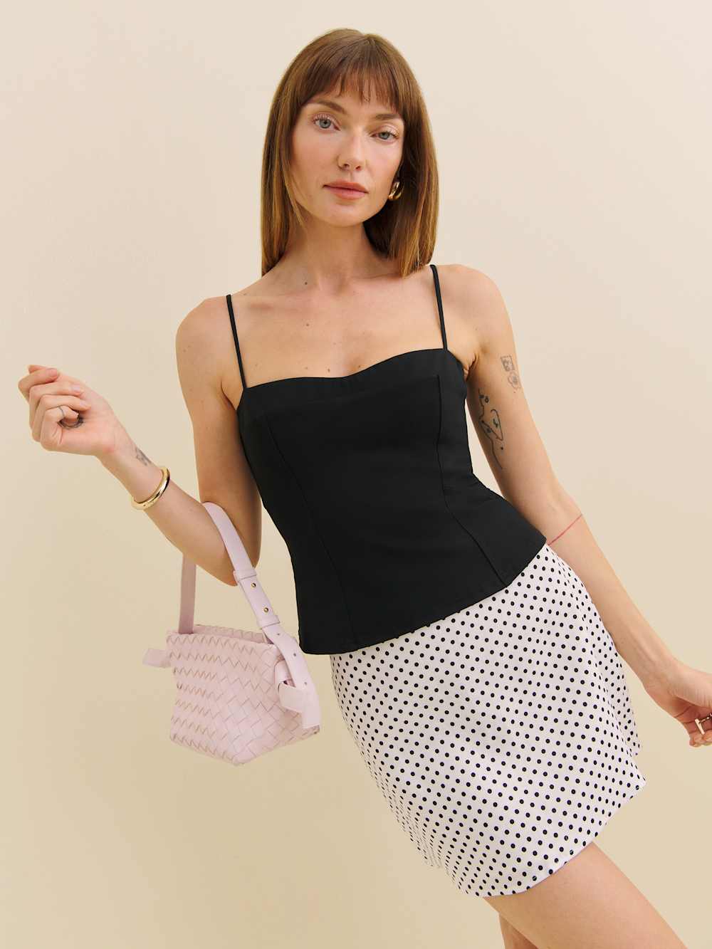 Reformation Winona Knit Top - Black