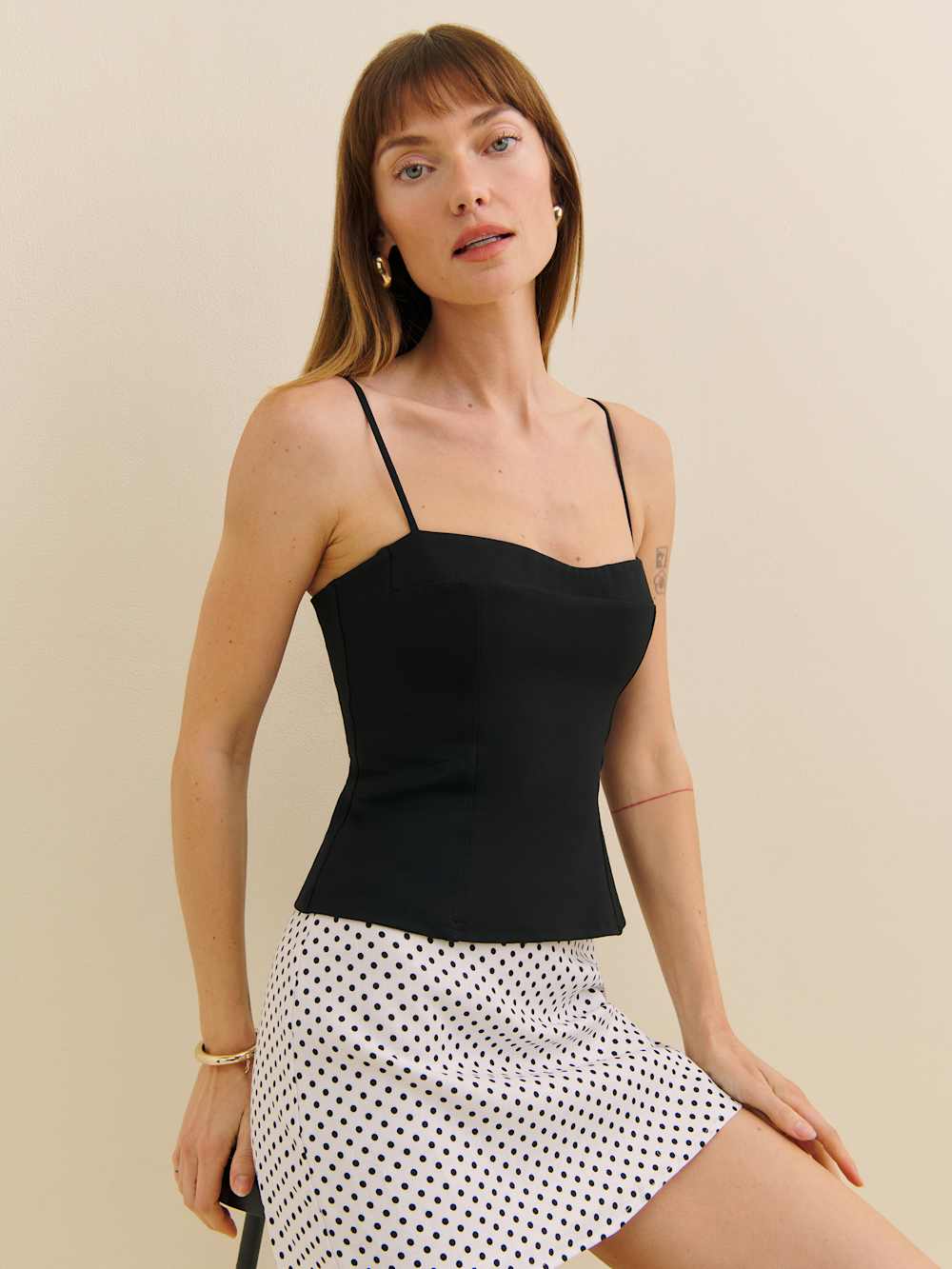 Reformation Winona Knit Top - Black