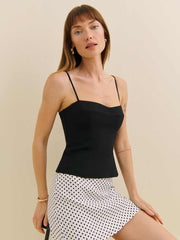 Reformation Winona Knit Top - Black