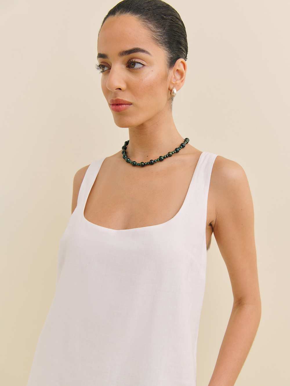 Reformation Hamley Linen Dress - White