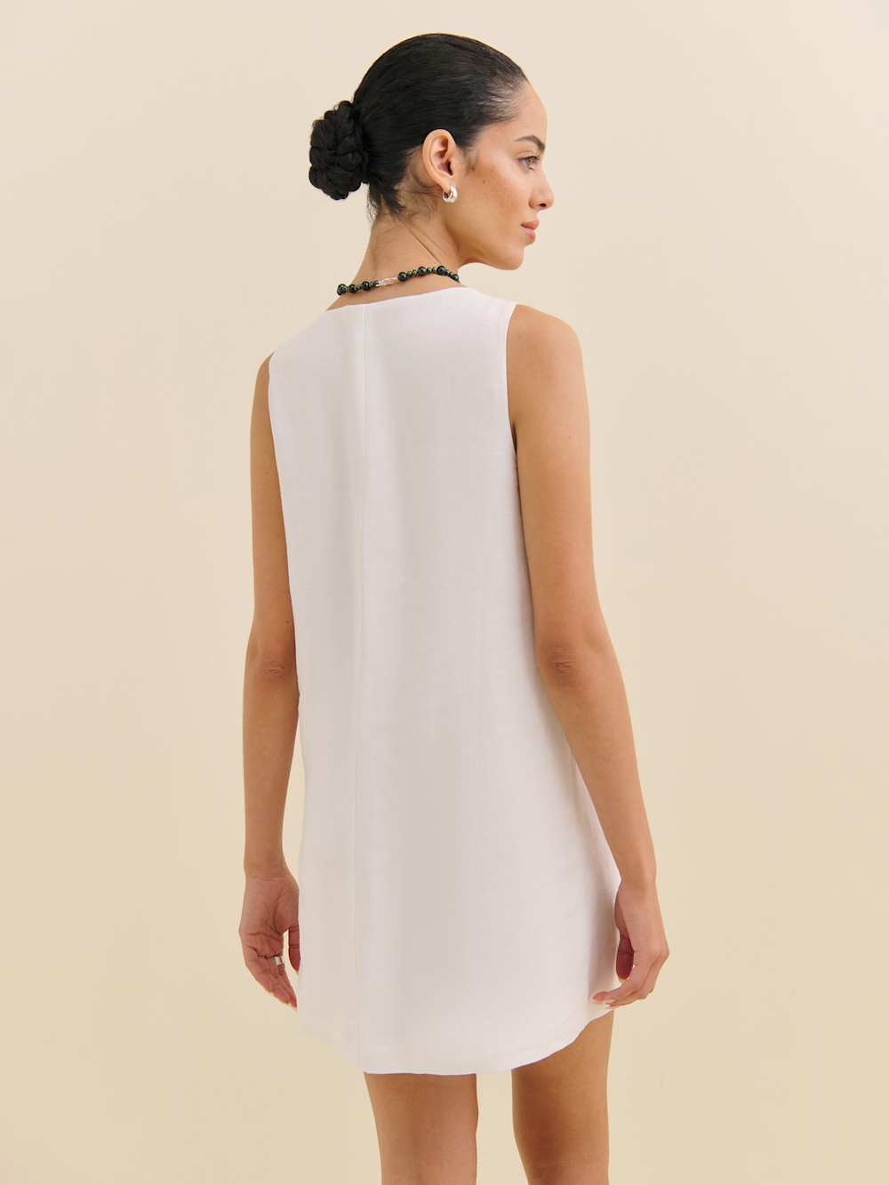 Reformation Hamley Linen Dress - White