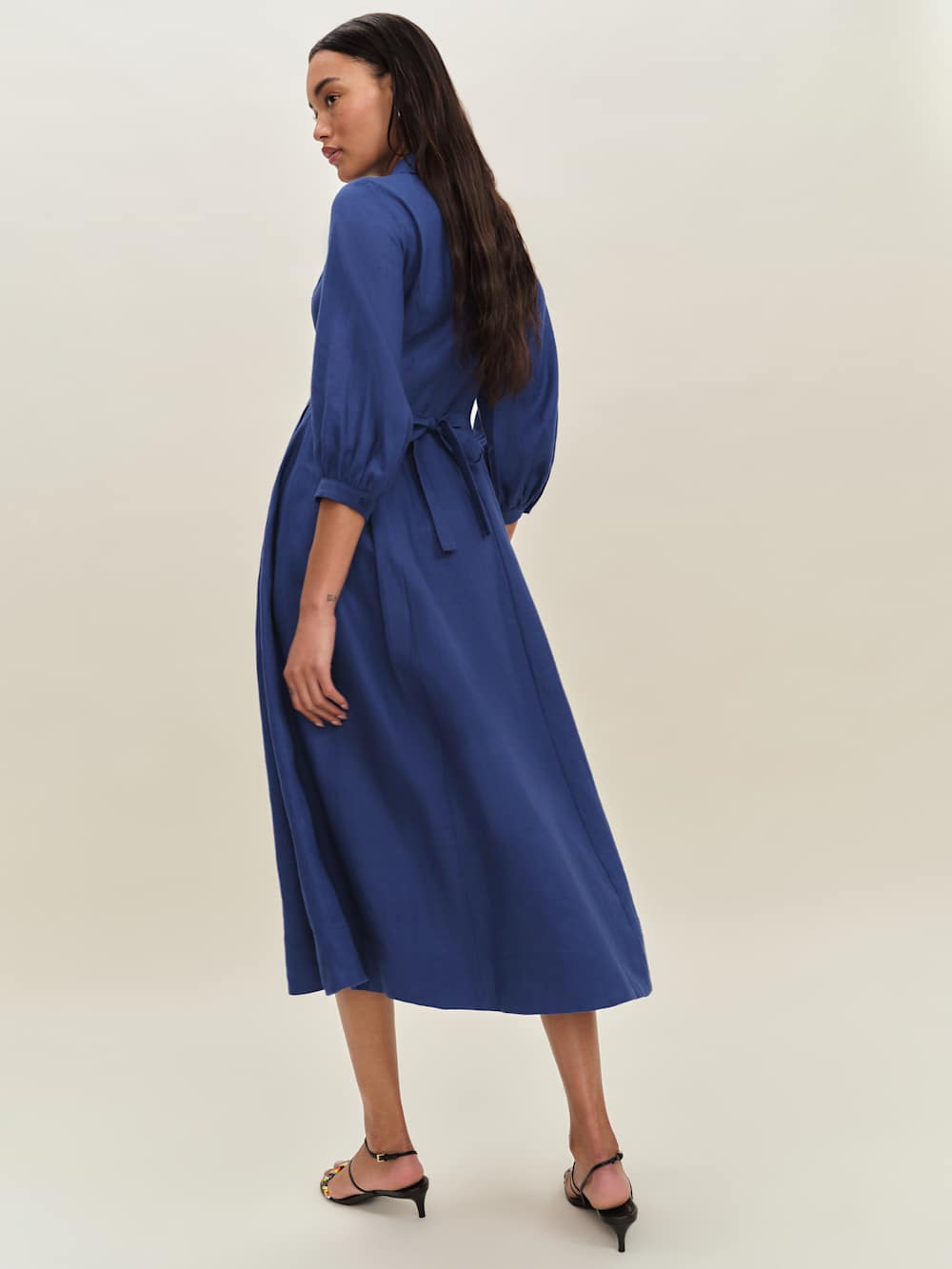 Reformation Tara Linen Dress - French Blue