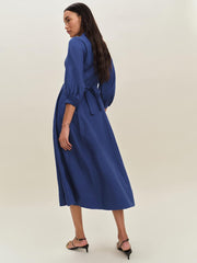 Reformation Tara Linen Dress - French Blue
