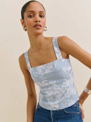 Reformation Darci Linen Top - Angelic