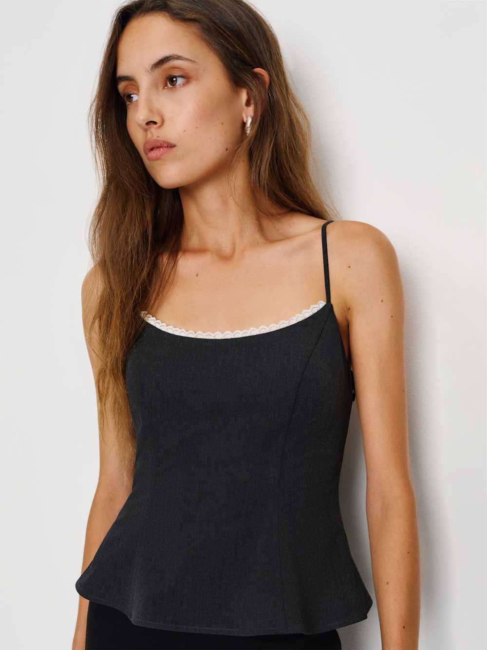 Reformation Genevieve Top - Charcoal