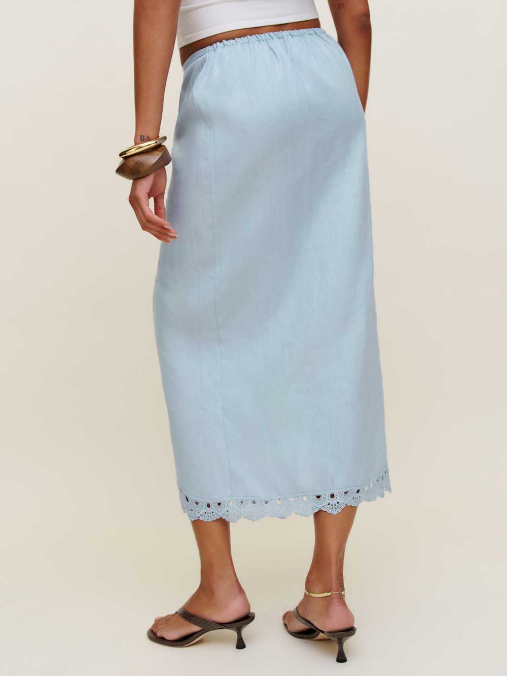 Reformation Felicity Linen Skirt - Mineral